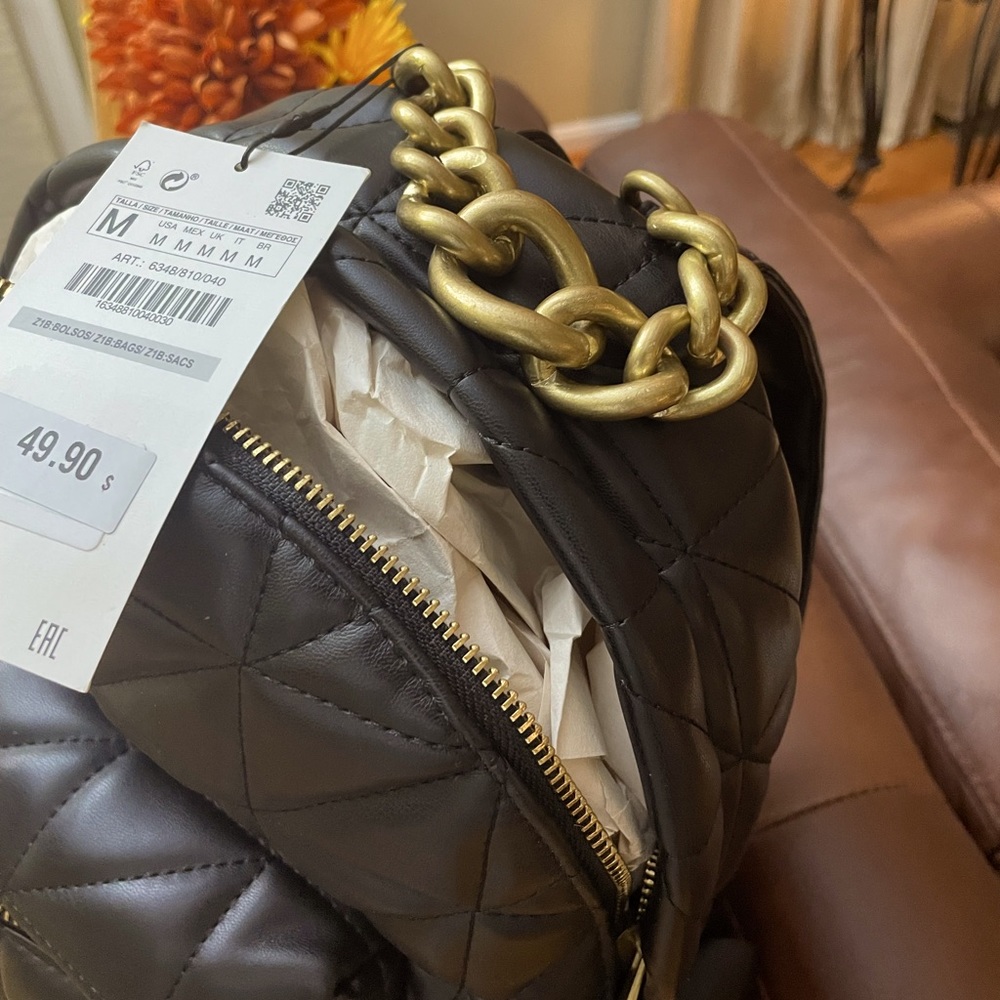 Quilted ZARA backpack